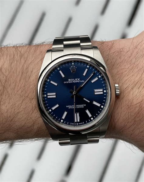 rolex oyster perpetual 41 bleu|rolex oyster perpetual 41 price.